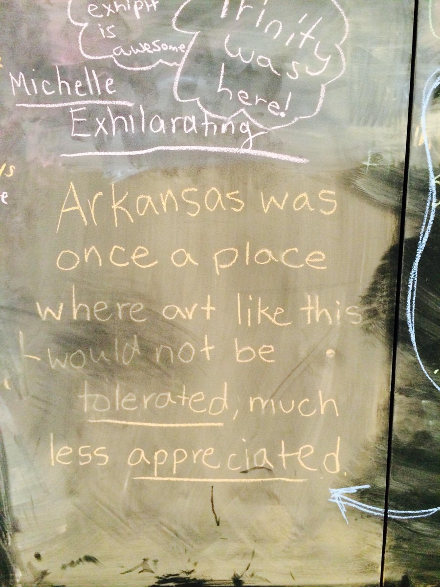 Note written on the comment wall in our 30 Americans exhibition which is currently on view @ArkArtsCenter