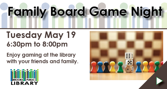 Get your game face on! Family Board Game Night is back tonight at 6:30pm. Play ours or teach us one of yours!