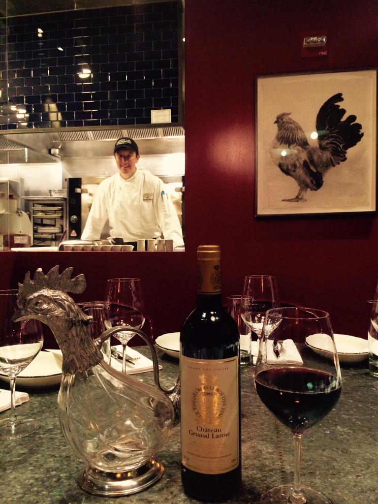 SommVivant's tweet photo. #tonight @RotisserieG #reservewinetuesday featuring @MyGruaudLarose 1995 $30/glass @ChadBrauze #whereschef #bordeaux http://t.co/kIPnG04MoJ