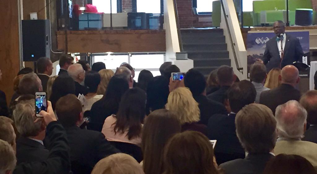 irckc's tweet photo. .@MayorSlyJames speaking at #WTDKC2015  #KCisGlobal http://t.co/zWA9QVkKeB