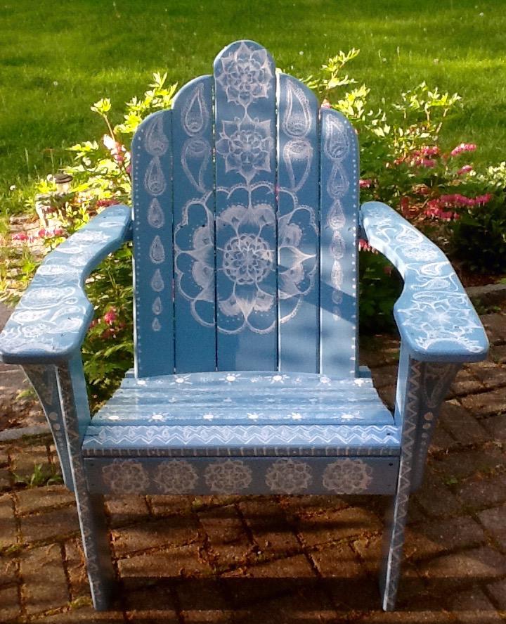 My beautiful new chair made by and painted by Wamogo students!!!! I love it!!!!!