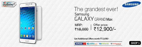 Searchmymobile's tweet photo. Buy #SamsungGalaxy #GrandMax at just Rs. 12,900/- + Get #AdditionalOffers only on Snapdeal: http://t.co/Df20G6iYOV http://t.co/c4ybUeQrd7