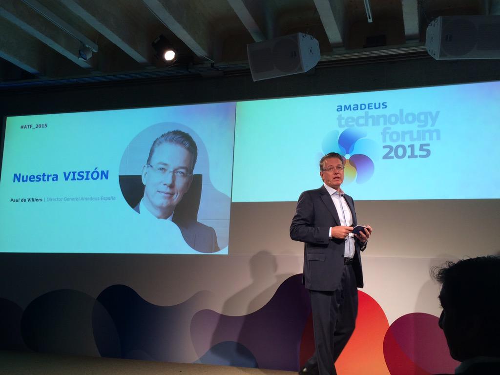 AmadeusITGroup's tweet photo. Paul de Villiers from @AmadeusESP opens #ATF_2015 http://t.co/TQqeQfuWmt