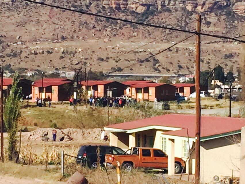 nthakoana's tweet photo. #Lesotho Correctional Services staff outside after reports the army took over prisons to stop go-slow. #sabcnews http://t.co/Grj3QtxZjj