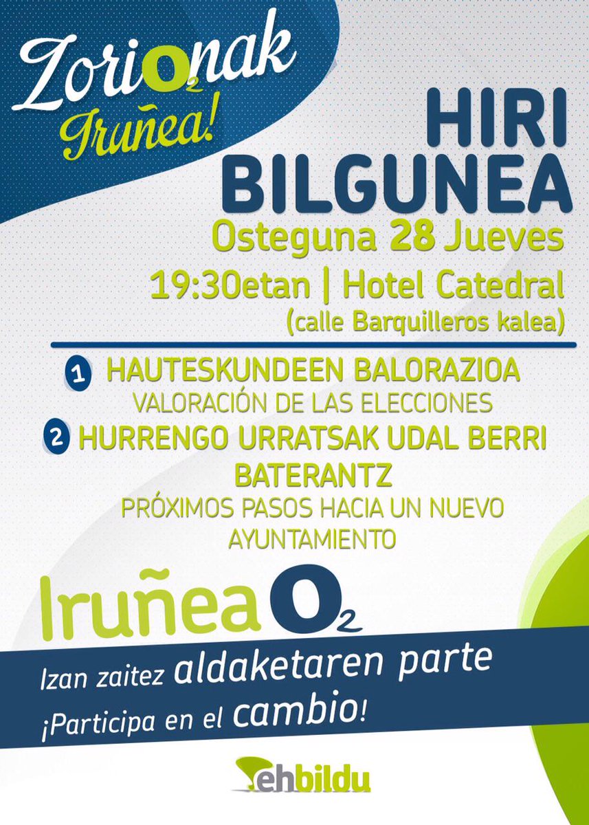 ehbilduirunea's tweet photo. Izan zaitez aldaketaren parte! #IruñeaO2 http://t.co/TlRutJwjLY @NekaNadas @zuribostnerisei @NestorEhe @ander_prz @aritzibanez @aitoryuste