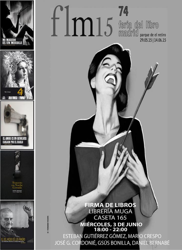 LupercaliaEd's tweet photo. El próximo miércoles firma de libros de autores de @LupercaliaEd, caseta de @mugalibros en la @FLMadrid http://t.co/9aUZavKM1B