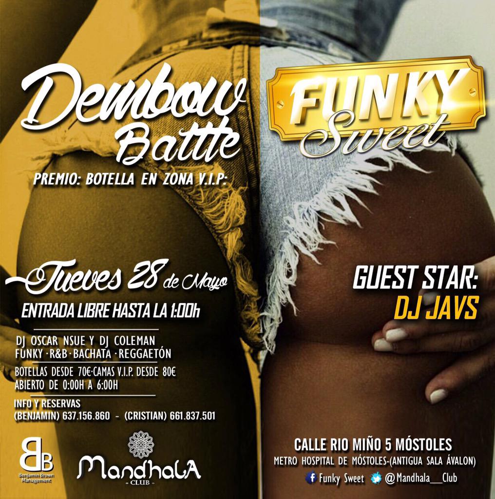 Mandhala__Club's tweet photo. Buenos días!! Desde mañana empezamos a liarla en @funkysweetmad con @DJJavs90 invitado y nuestra #DembowBattle. 🔊🔊🔝🔝 http://t.co/nx7pgqaIuB