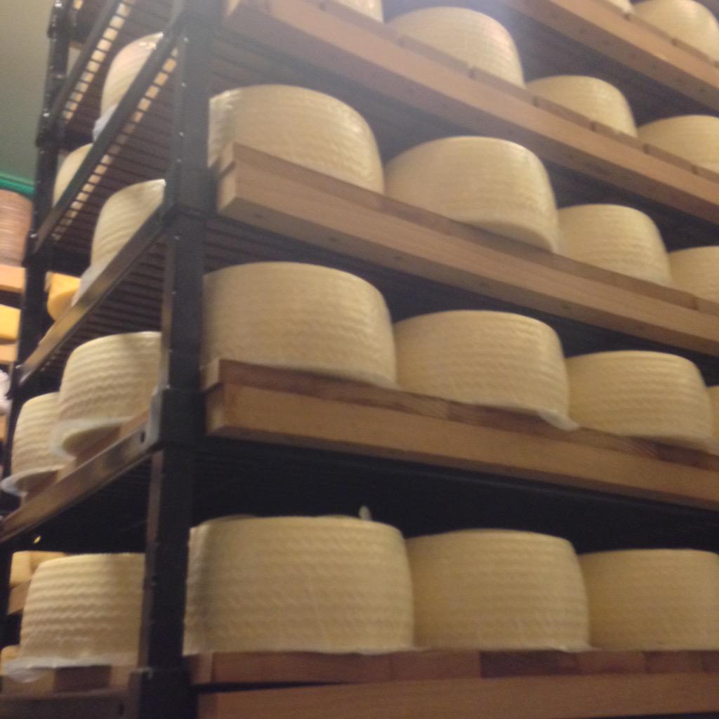 jonmckeigue's tweet photo. In #cheese heaven @saycheeseretail a look in the maturation room! http://t.co/0gNMNdqn8s