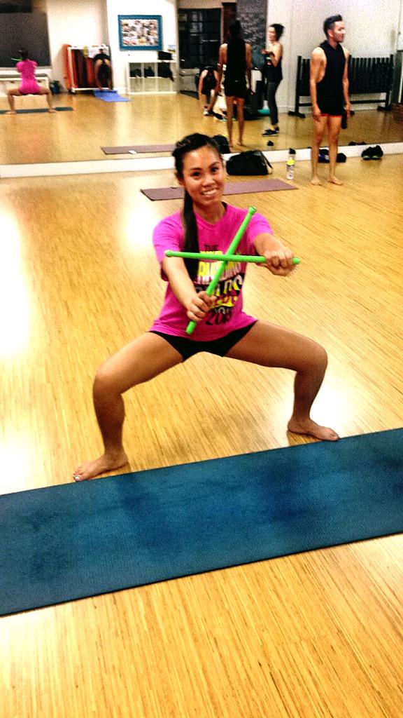 gabbi_lagandaon's tweet image. Tried something new today💦👊🏽 #PoundClass #ICantFeelMyLegs