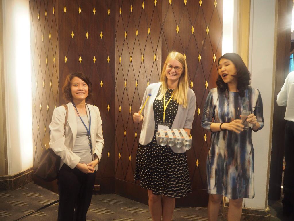 SwedeninTH's tweet photo. Ding dong, coffee break's over and our intern Tova rings (klings?) in the second session of today. #PartnersInRights http://t.co/zedxiBxlOy