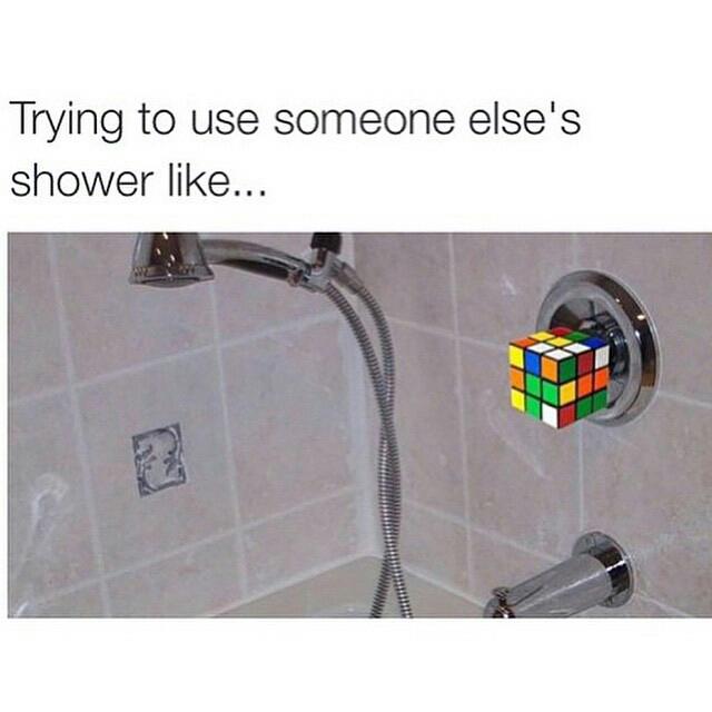 struggleslice's tweet photo. Pretty much #shower  #rubikscube #hard http://t.co/e2tsDxTqa0