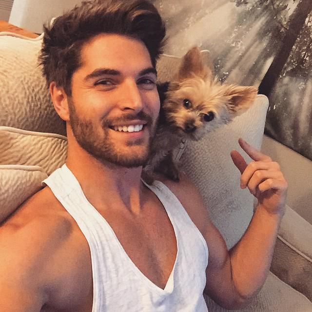 "I have a thing with Dogs.. I love, them a lot." He chuckled.