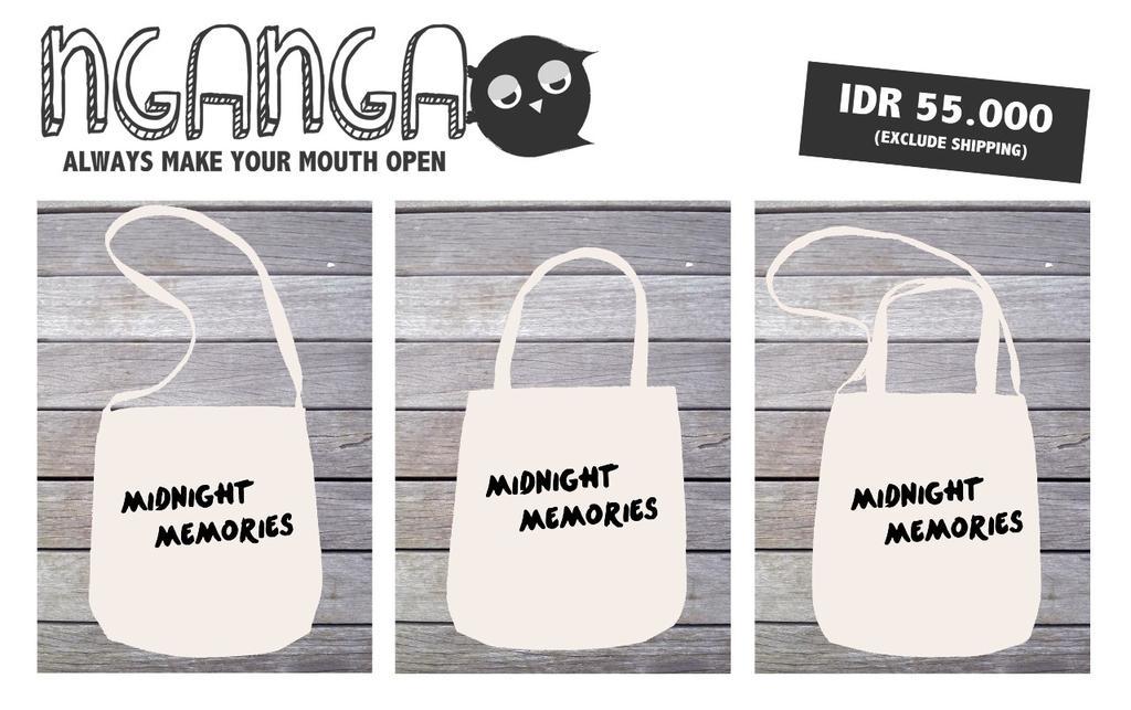 Open Pre-Order Nganga Canvas Bag "One Direction" (25 may - 8 June) order now! Only IDR. 55.000