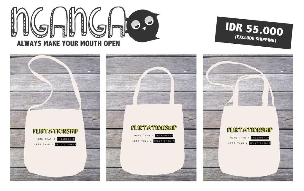 Open Pre-Order Nganga Canvas Bag "Flirtationship"(25 may - 8 June) order now! Only IDR. 55.000