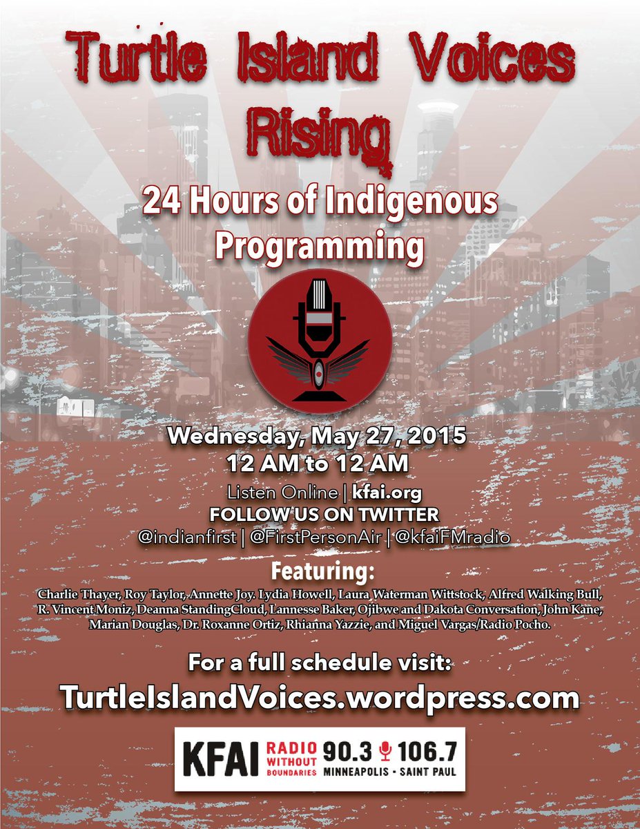 FirstPersonAir's tweet photo. Tune in! Turtle Island Rising, 24 Hours of Indigenous Programming has begun! http://t.co/tWV7lHkCTP