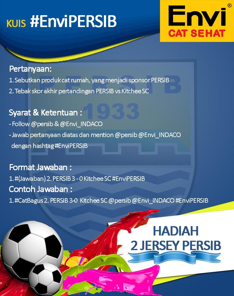 Nah ini pertanyaan kuis #EnviPERSIB persembahan dari <a href="/Envi_INDACO/">Envi_GREENPAINTS</a> hadiahnya 2 Jersey #PERSIB