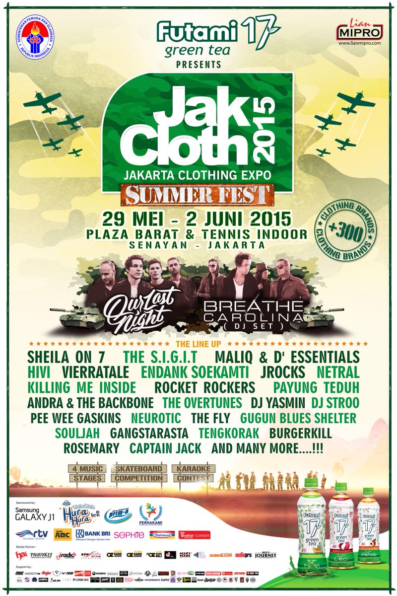 The Biggest Youth Clothing Expo in Indonesia 29mei Plaza Barat+Tennis Indoor Senayan.400Brand, 200 band <a href="/jakcloth/">JakCloth</a>