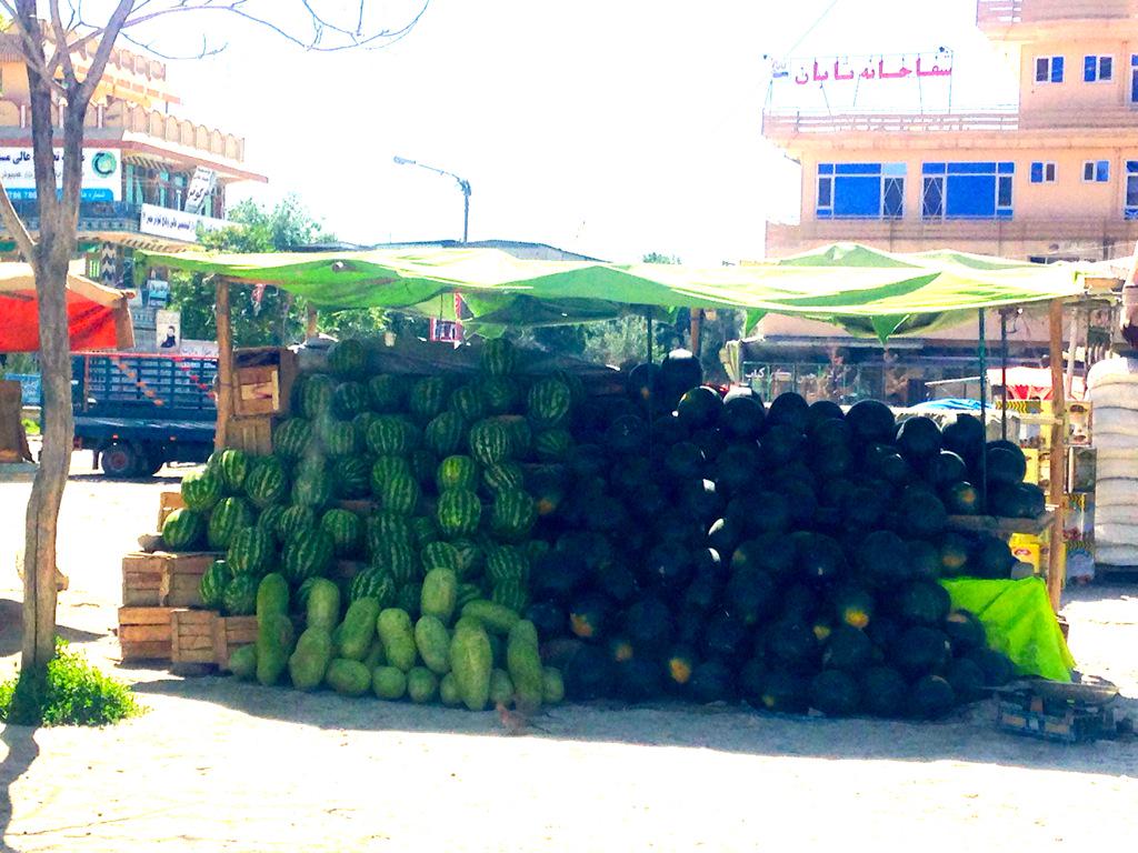 Watermelon season in #Afghanistan. Don't eat too much though...natural laxative!