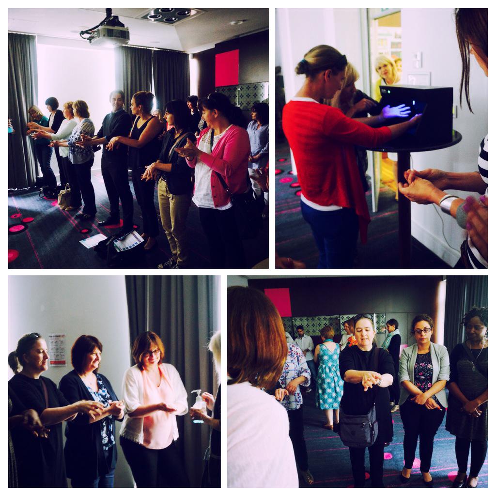 christinesfi's tweet photo. Fun hand gel sanitising relay workshop at #NH_IPConf2015 @NuffieldHealth #safeHANDS @claireekt @suemillward1 http://t.co/41HM3K2euj