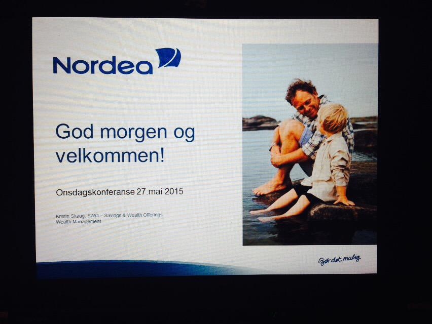 KrisSkaug's tweet photo. Da er vi 450 klare for morgenmøte på Lync om #smartsparing #pensjon #nettmøter @NordeaNorge #gjørdetmulig http://t.co/2M0etnYN7v