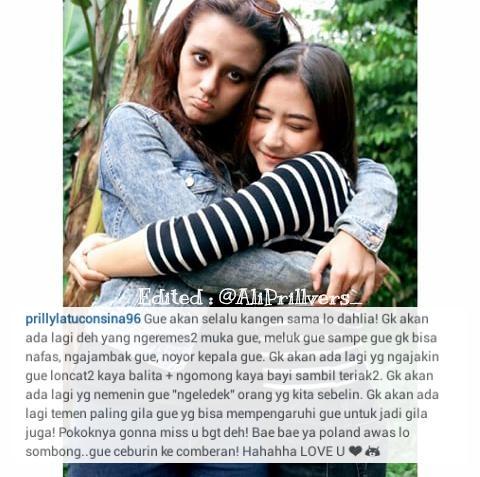 crazbola's tweet photo. Newpost ii on instagram, Ya Allah Terharu baca captionnya.. We miss u ule😘❤ @PrillyBie @dahliapoland http://t.co/f4vEHFmwPO