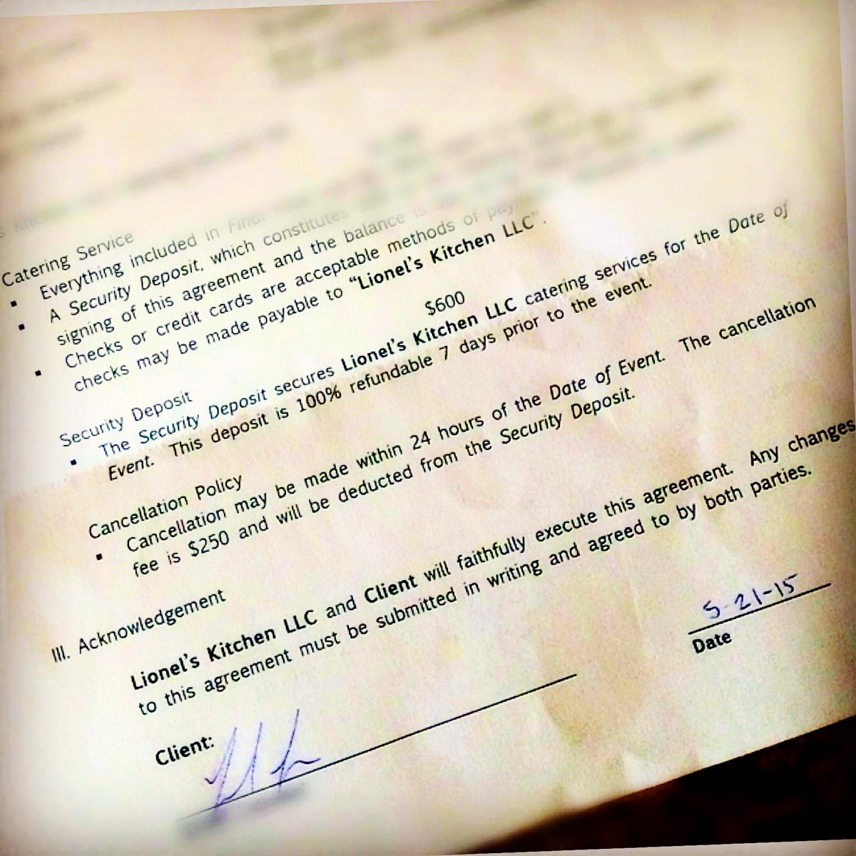 LionelsKitchen's tweet photo. Lionel's Kitchen LLC received our first contractual agreement. Big things to come!!! #cateringtotheepicure http://t.co/9sAkYB6Twc