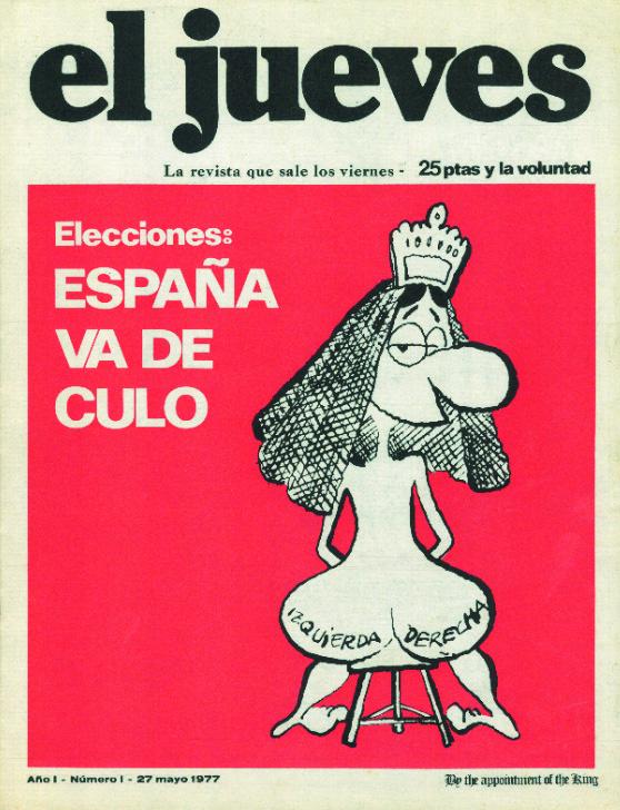 eljueves's tweet photo. 27 de mayo. Hoy hace exactamente 38 años de esta primera portada http://t.co/gLcZ2T4nni