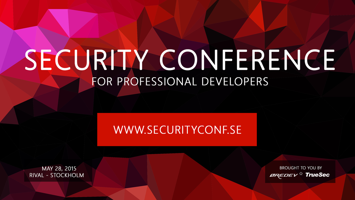 Truesec's tweet photo. Är ni redo? Imorgon smäller det... #SecurityConf http://t.co/bLrMxD4eVn @SecurityConf http://t.co/mjZaZhfsdf