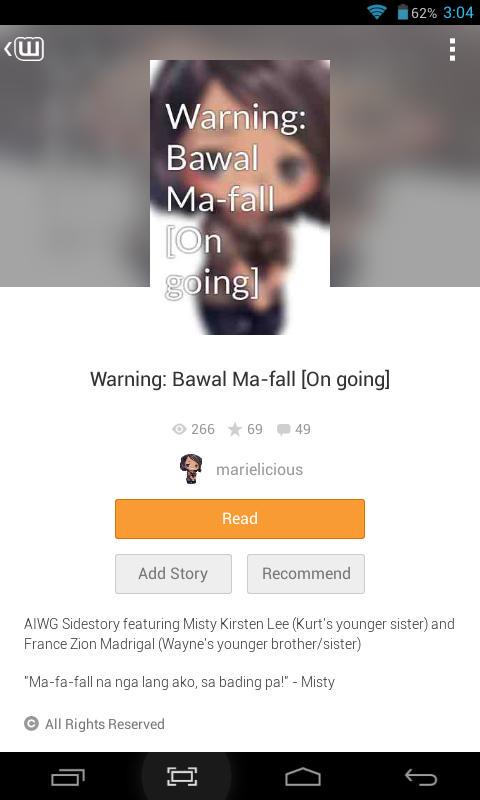 ally_licious's tweet photo. Hahahaha! Kaloka yung Prologue!!
#Warning:BawalMa-Fall @MarieliciousVIP http://t.co/4kJB0TiZsj