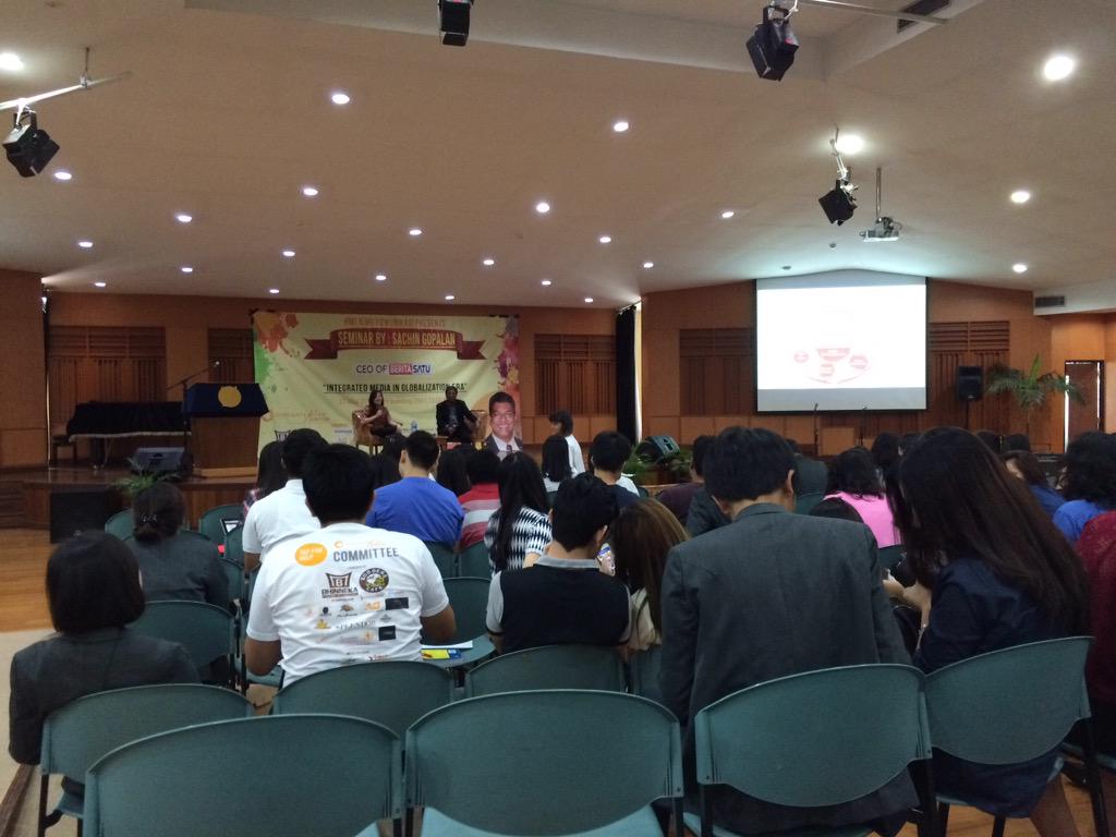 Sedang berlangsung seminar by Sachin Gopalan #comvee2015 <a href="/comvee2015/">Communication Avenue</a>