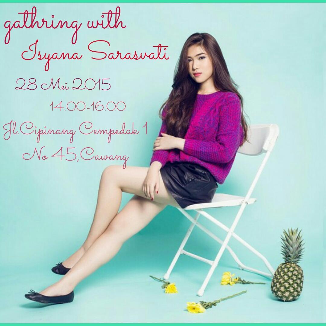 Yuk besok yang di jakarta bisa ikut gathering <a href="/isyanation/">Isyanation</a> ada <a href="/isyanasarasvati/">Isyana Sarasvati</a> juga loo!