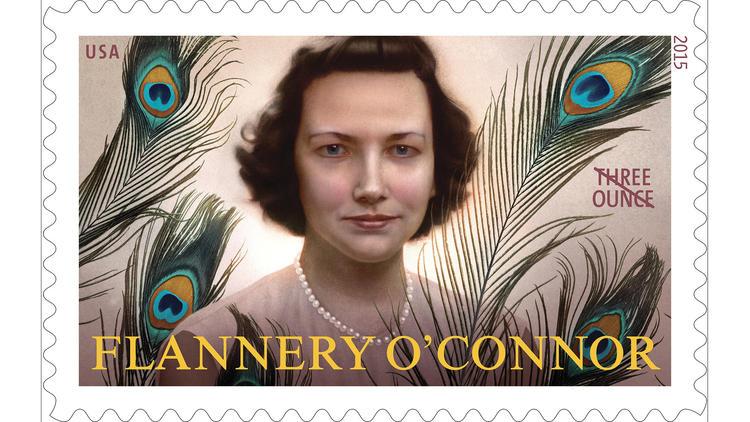 openculture's tweet photo. Flannery O'Connor to Grace New U.S. Postage Stamp. (And it’s about time.) http://t.co/4R4YtbOAPh http://t.co/ic0SJMkCdh