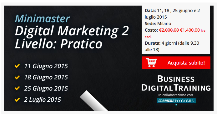 Marte_Digital's tweet photo. #SEO #socialmedia #payperclick #digitalPR gli argomenti del #minimaster realizzato con @Corriereit di #giugno2015 http://t.co/9pv6oEddki