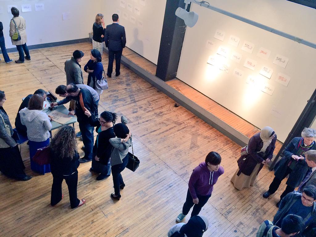 CALC_Chicago's tweet photo. 2nite was fun &amp; exciting as culminating event of Calligrapher-in-Residence program. Thx @QFIntl 4 making it possible! http://t.co/J0e4MTja2E