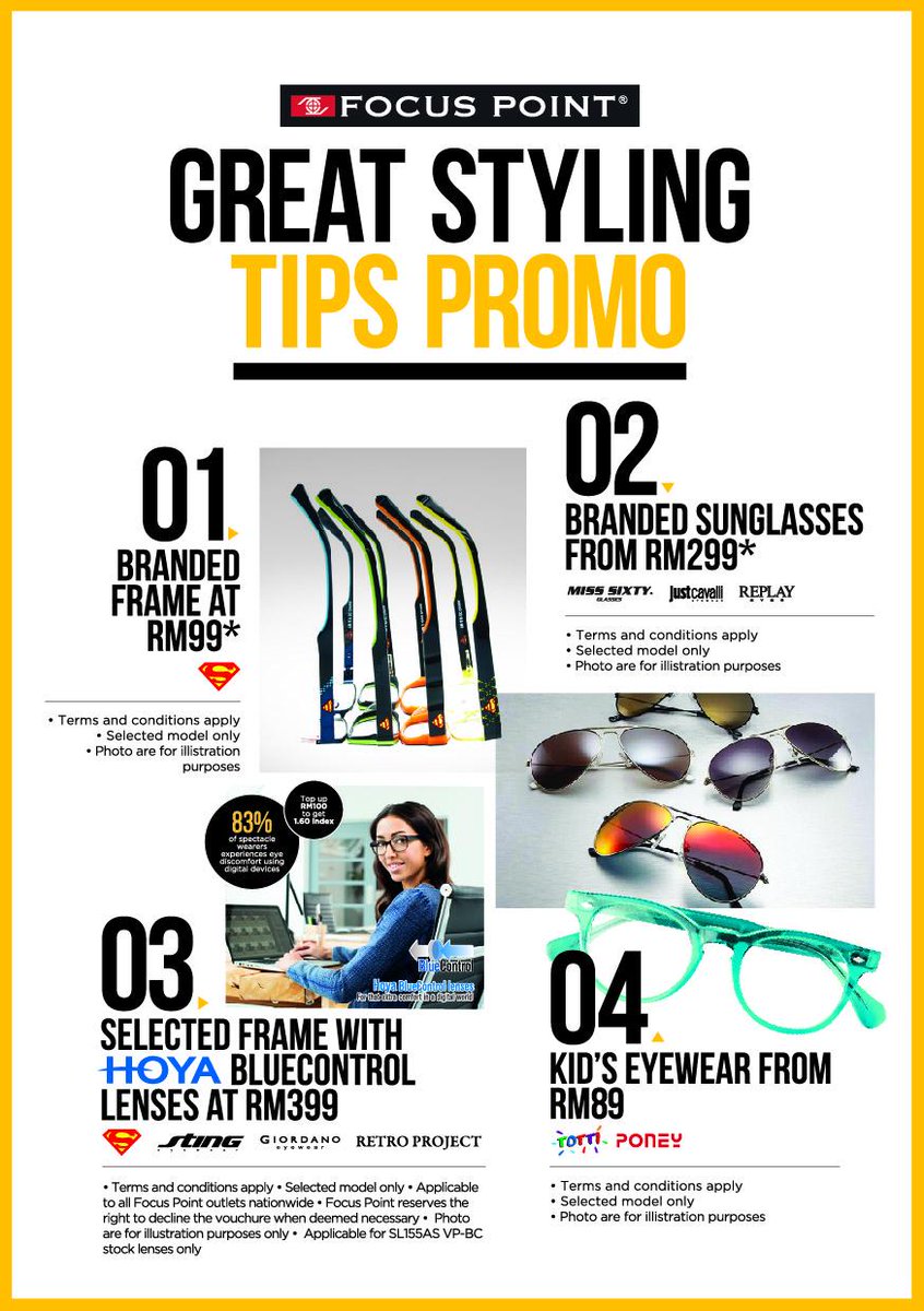 FocusPoint1989's tweet photo. Great Styling Tips promo until 26th June 2015.
#Promotions #25thAnniversary #GreatDeal #GreatStyling #FocusPoint http://t.co/zYpX6DK129