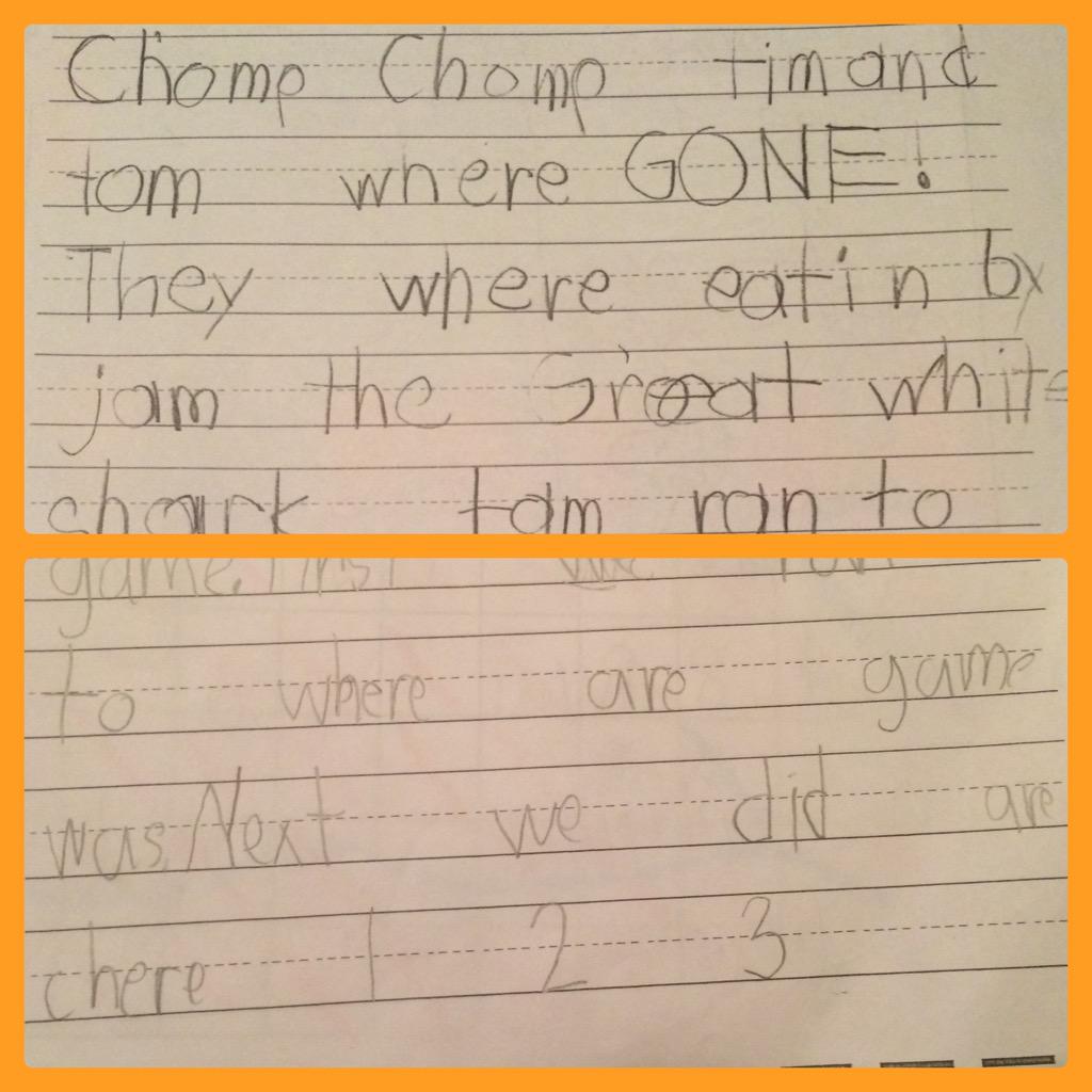 courtneydemchuk's tweet photo. Kinders have VOICE!! #chompchomp #123cowboys #camlearns #visualauthors http://t.co/O1aWT29nd1
