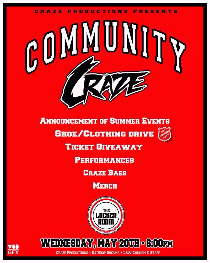 FamoussVell's tweet photo. #CommunityCraze | Come donate shoes + clothing for the less fortunate | Win free tickets| 3402 W. 183rd | @LawCannon http://t.co/lqGyhpEMBk