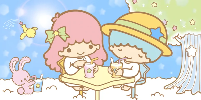 太陽サンサン…☆ こんな日は、お星さまのフローズンドリンクで火照った体を落ち着けましょ☆ 朝からがんばってるお日さまも、午後は一緒に涼みましょうね♪ 