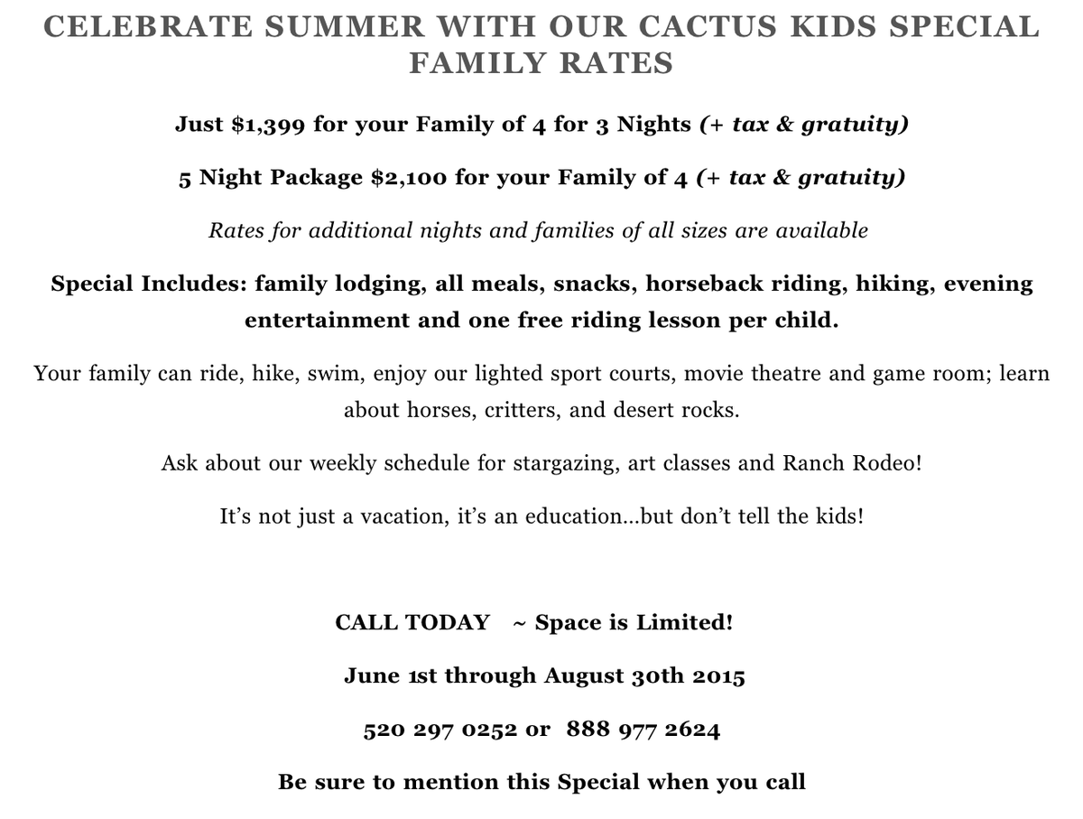 RanchWeb's tweet photo. Summer's just around the corner, take advantage of this amazing special from our friends at @azcowgirl! #ranchweb http://t.co/lRbjDQlryx