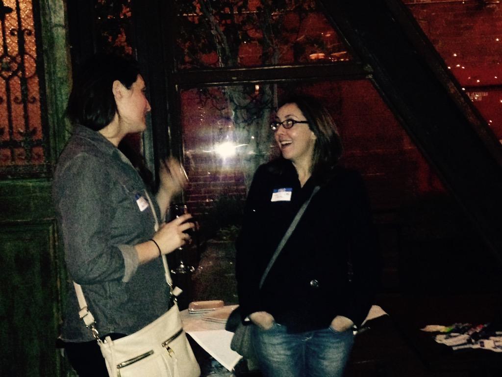 Chix_w_Scripts's tweet photo. Good times. Smart women! Writers, Directors. Fantastic!! #cwsawdmixer http://t.co/lOBGI2IgOA