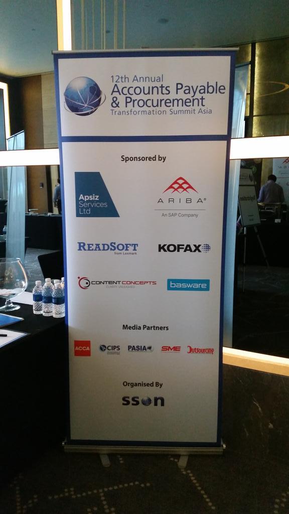 MadeleineTewes's tweet photo. @ApsizServices at the 12th Annual Accounts Payable and Procurement Transformation Summit Asia today in Singapore http://t.co/I2aDkd3wK0