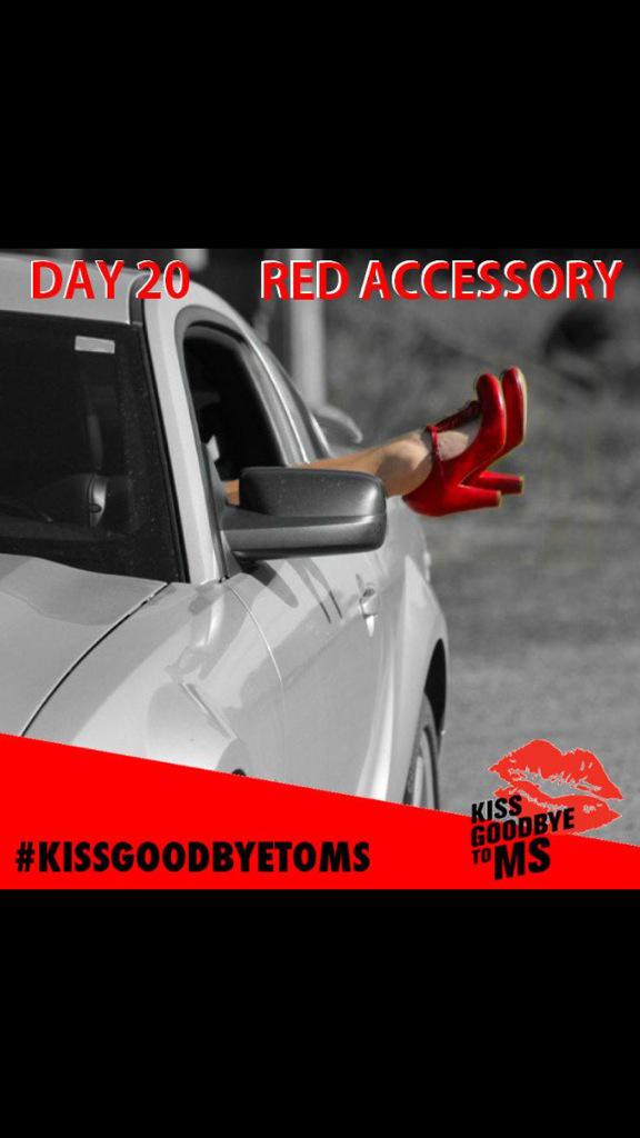 KISSGOODBYEAUS's tweet photo. Day20 #redaccessory help us #KissGoodbyetoMS by donating to #MSresearch http://t.co/JF1qI6uWLp http://t.co/56zk50HBjP