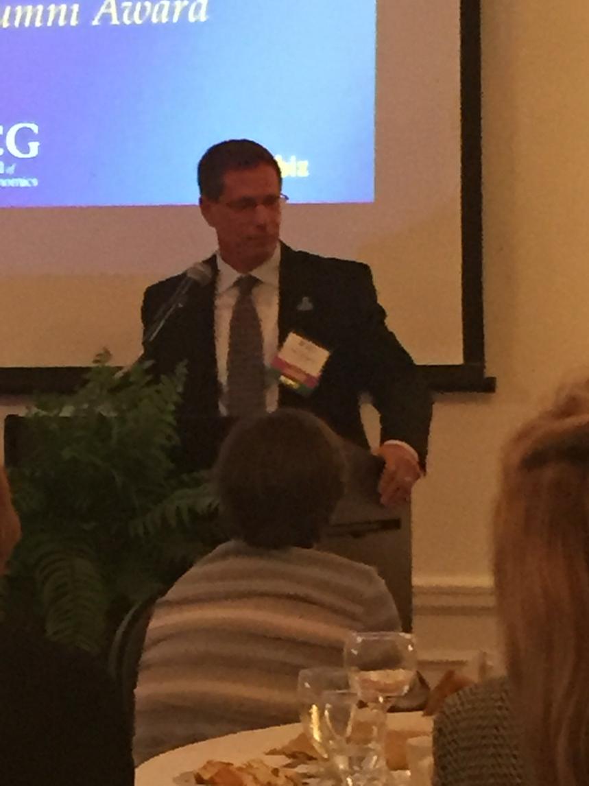 Very proud of UNCG soccer Alumni Andrew Mehalko receiving the Distinguished Alumni Award tonight. We are proud of you