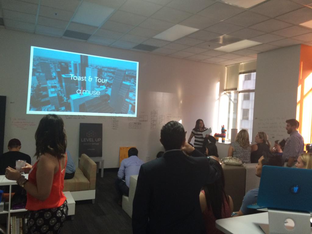 Ad2Houston's tweet photo. Q&A during our @amusedigital #ToastandTour thank you for sharing what you guys do! #whyad2 http://t.co/cHuOSba6Cm