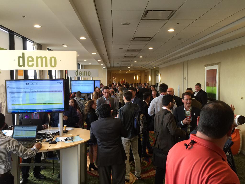 snukala's tweet photo. What a day 1,great sessions,awesome break outs and fireside chat and ended with wonderful showcase reception #HAWorld http://t.co/5OawOTwsme