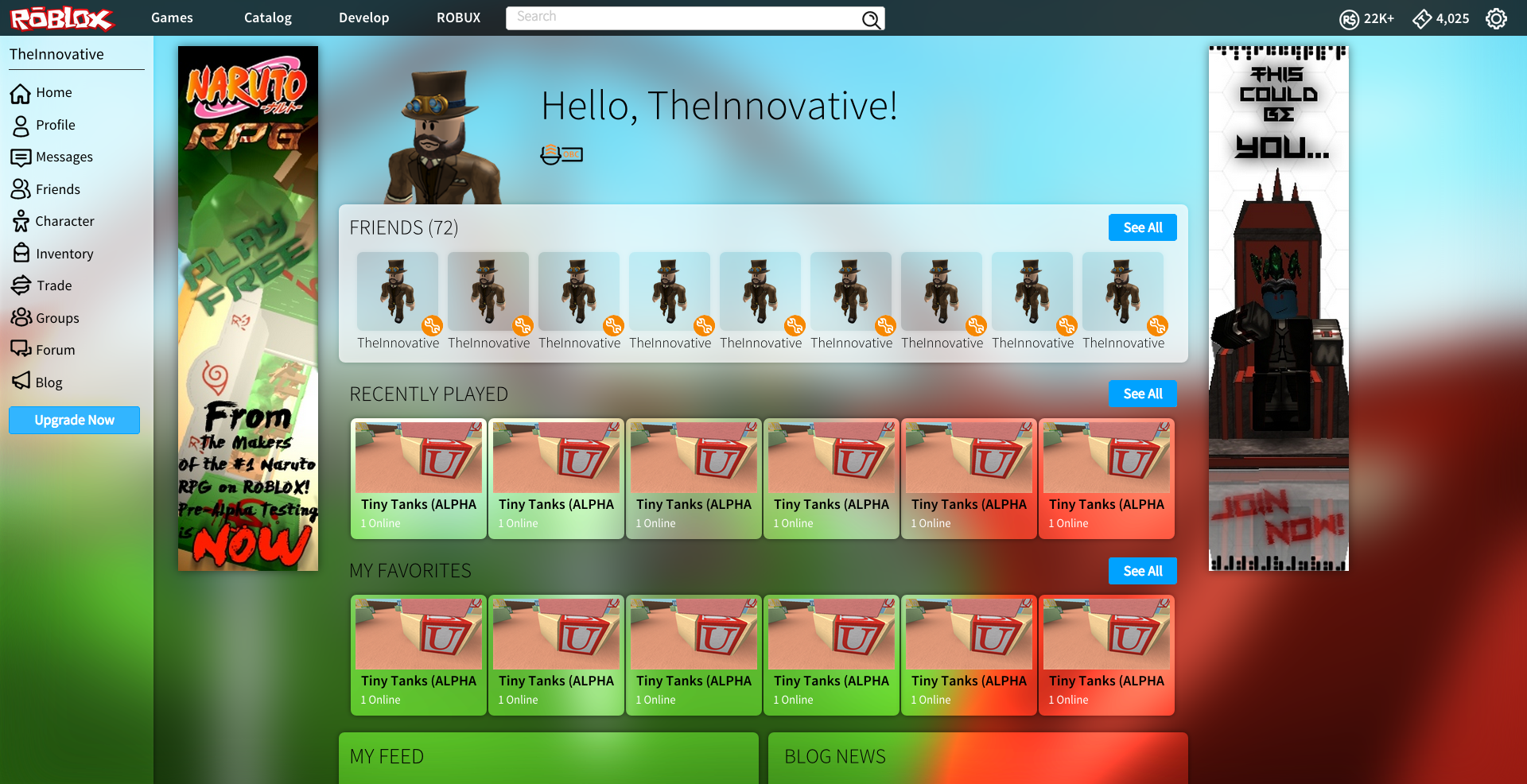 TheInnovative on X: I redesigned the @ROBLOX Home Page to look