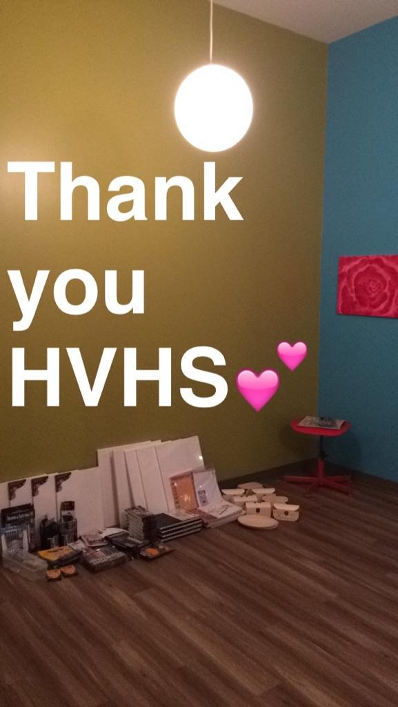 SafeHarbourSJ's tweet photo. Thanks @HVHS_NB for the art supplies!  Our youth love them! #givingback #youthsupportingyouth http://t.co/zKX4ZOgwgM