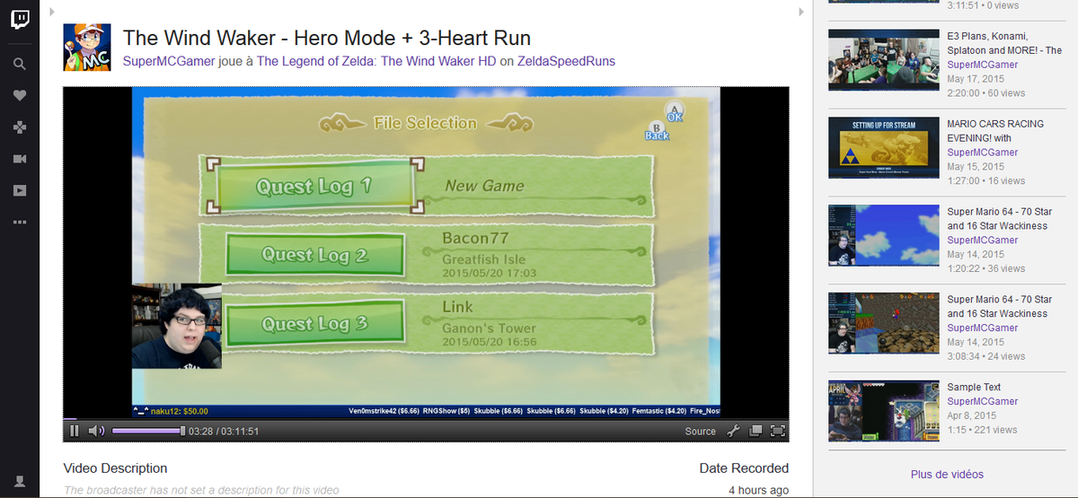 I missed <a href="/SuperMCGamer/">MC on the Bsky</a>'s stream. So I'm going to watch it now, not live. :(