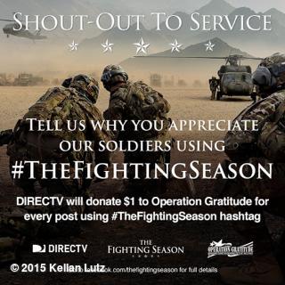 kellanlutz's tweet photo. An easy way to give back to the troops. Every post using #TheFightingSeason @DirecTV is donating $1 to @OpGratitude. http://t.co/0tR30ieP5q