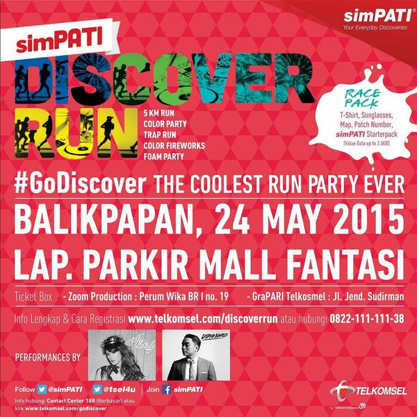 info_balikpapan's tweet image. #EventBpn #DiscoverRun 24/5/15 Lapangan Parkir Mall Fantasi.